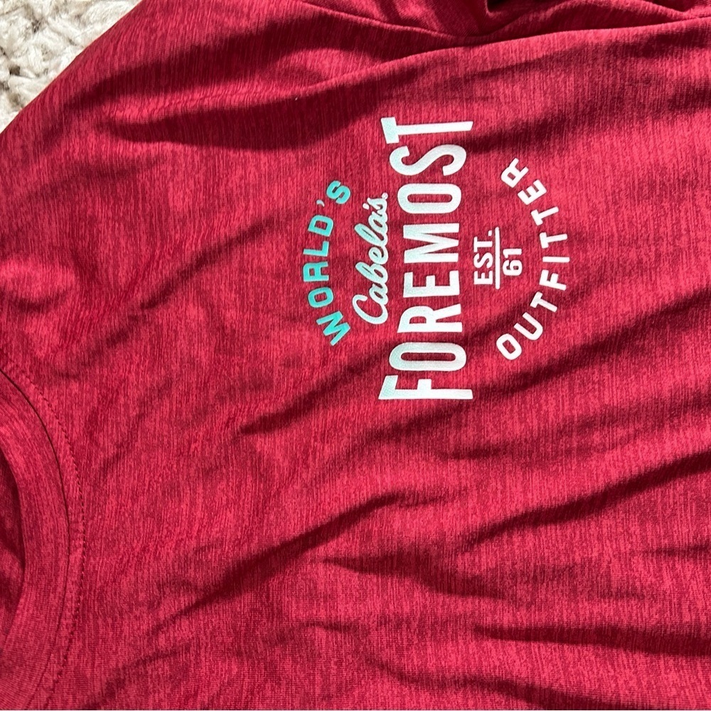 [M] Cabela's Red Long Sleeve Shirt - Picture 2 of 6